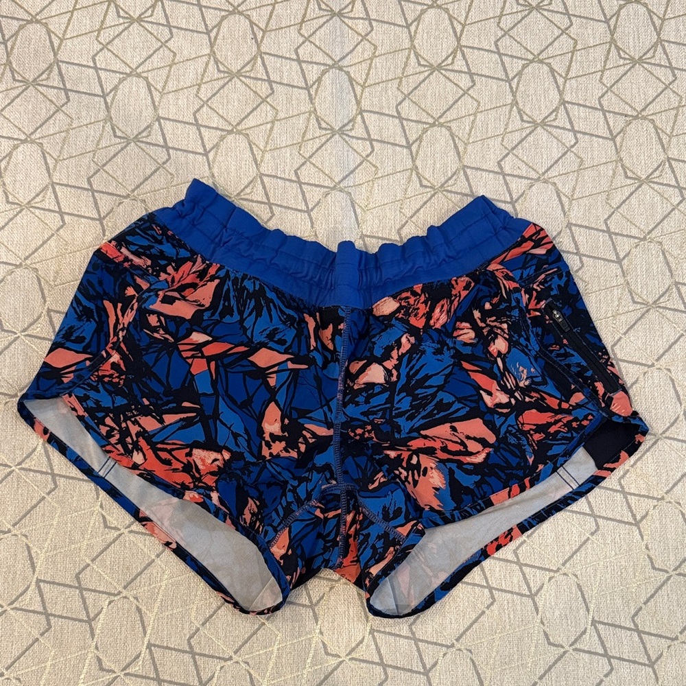 Lululemon Athletica Blue and Orange Athletic Shorts